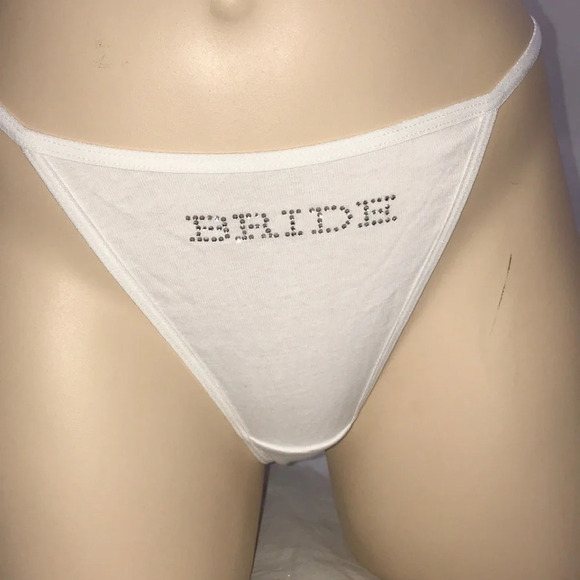 Cotton Sisters Medium “Bride” Thong New With Tags - Picture 2 of 4